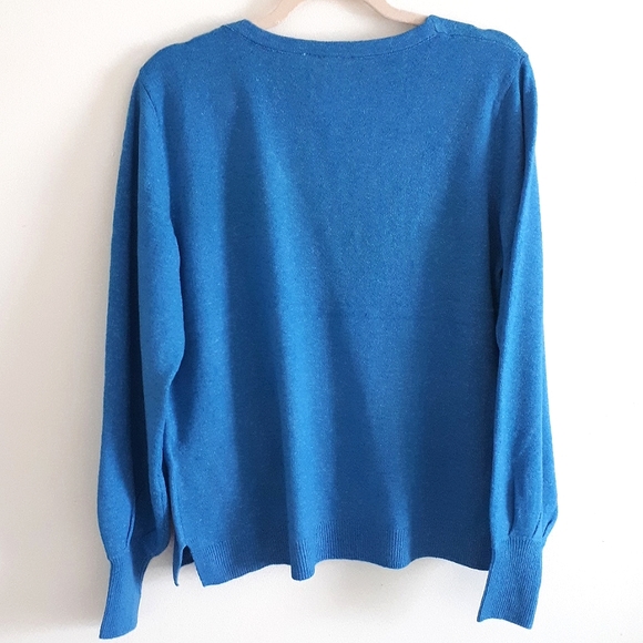 ICHI Alpa Knitted Blue Sweater Boat neck /BNWT - Picture 5 of 10